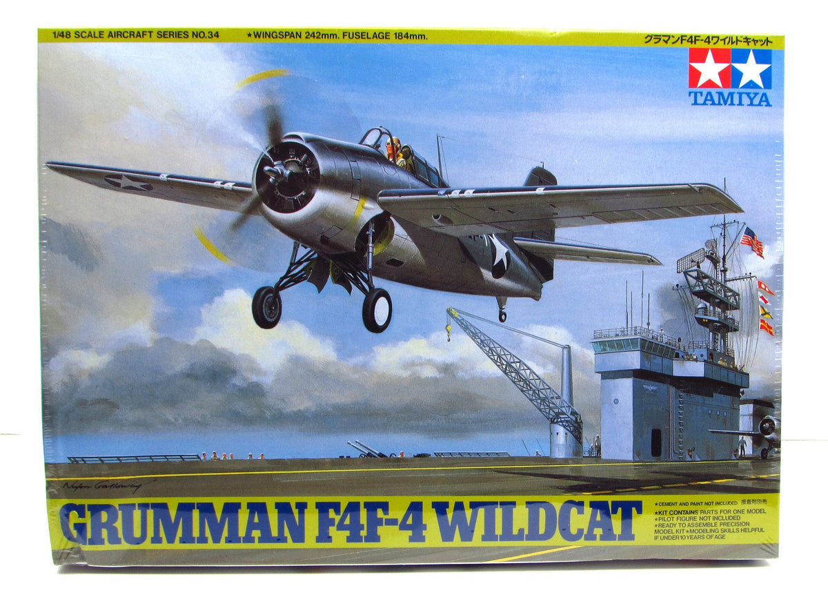 Grumman F4F4 Wildcat Tamiya 61034 1/48 New Plastic Airplane Model Kit