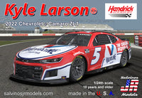 Salvinos Kyle Larson NASCAR Next Gen 2022 Chevy Camaro ZL1 Hendrick #5 1:24 Plastic Model Kit