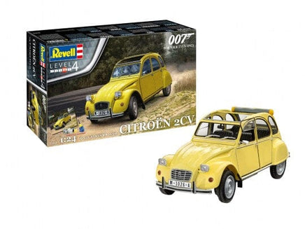 Revell Gift Set - Citroen 2CV (James Bond 007) "For Your Eyes Only" 1:24 5663 Plastic Model Kit Car Model Kit Revell Germany 