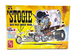 Model car kit box for 'Lil' Stogie Death Valley Dragger Wagon with yellow background