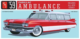 AMT 1959 Cadillac Ambulance w/Gurney 1:25 1395 Plastic Model Kit Car Model Kits AMT 