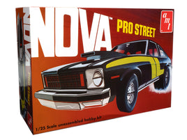 Model car kit box for a 'Nova Pro Street' with AMT branding on a red background.