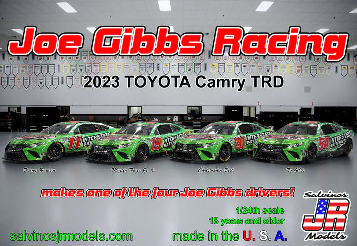 Salvinos Joe Gibbs Racing 2023 Toyota Camry "Interstate Batteries" Multi Driver 1:24