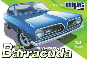 MPC 1969 Plymouth Barracuda 3in1 1:25 994 Plastic Model Kit