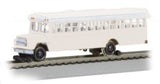 Bachmann BUS W/HIGH RAILERS - WHITE (HO SCALE) 46215