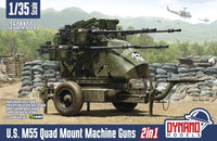 Dynamo Models US M55 Quad Mount Machine Guns 1:35 Plastic Model Kit