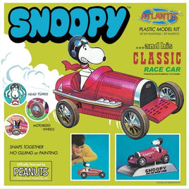 Atlantis Models Snoopy and his Classic Race Car Motorized Snap 6894 Model Kit Car Model Kit Atlantis Models 
