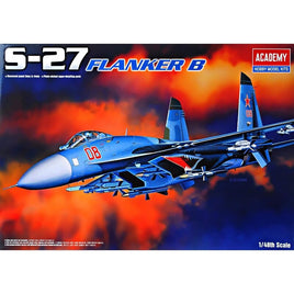 Academy 1/48 Su27 Flanker B USSR Fighter 12270 Plastic Model Kit Aircraft - Military Academy 