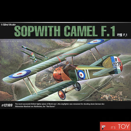 Academy 1/32 Sopwith Camel F.1 WWI British Fighter Plastic Model Kit #12109