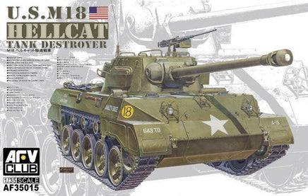 Box art for AFV Club M18 Hellcat model kit.