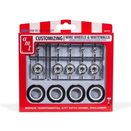 AMT Packaged product with wire wheels and whitewalls on a white background