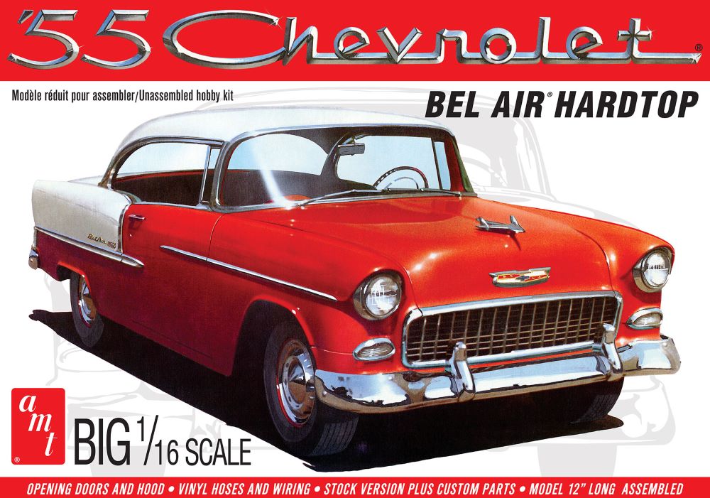 AMT 1955 Chevy Bel Air Hardtop 1:16 1452 Plastic Model Kit
