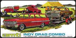 AMT Indy Drag Combo Chevy II Racing Team 3 Kits 1:25 1520 Model Kit