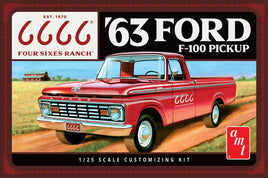 AMT 1/25 1963 Ford F-100 Pickup "Four Sixes Ranch" Truck Model Kit #1559