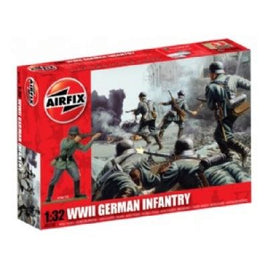 Airfix WWII German Infantry model kit packaging on a white background