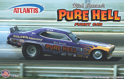 Atlantis Models H1495 Pure Hell Dodge Demon Funny Car 1/16 model kit box art