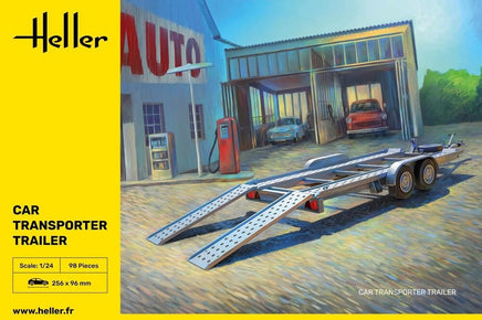 Heller Car Transporter Trailer 1:24 80774 Plastic Model Kit Truck Model Kit Heller 