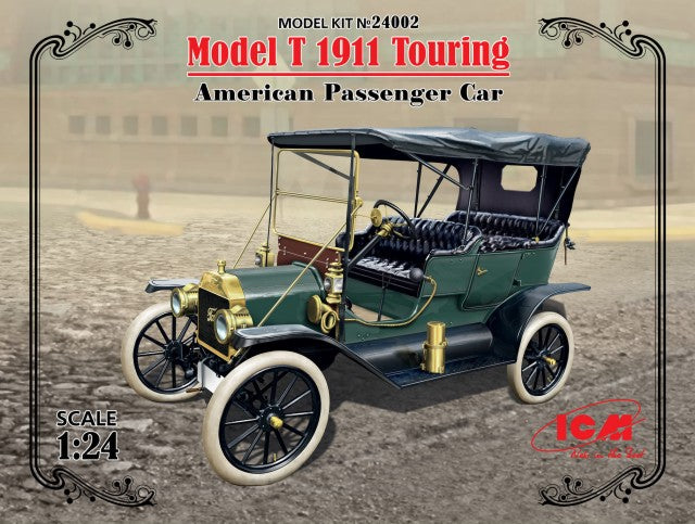 ICM American Ford Model T 1911 Touring Passenger Car 1/24 24002 Model Kit