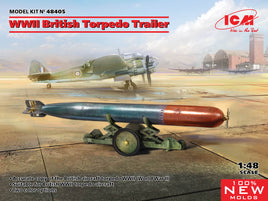 ICM 1/48 WWII British Torpedo Trailer Plastic Model Kit #48405