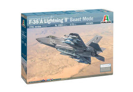 Italeri 1/72 F35A Lightning II Beast Mode Jet Fighter 1464 Model Kit Airplane Model Kits Italeri 