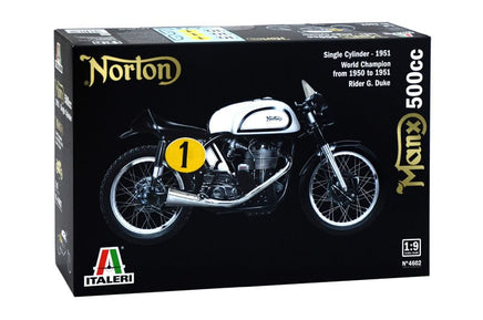 Italeri 1951 Norton Manx 500 cc Motorcycle 1/9 4602 Plastic Model Kit Motorcycle Model Kit Italeri 