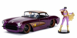 JADA 1/24 DC Comics 1957 Chevy Corvette w/Batgirl Figure 30457 Car Model JADA 