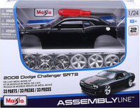 Maisto 1/24 Assembly Line Metal Model Kit: 2008 Dodge Challenger SRT8 (Black)