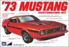 Advertisement for a '73 Mustang customizing kit with a red Mustang on a white background.