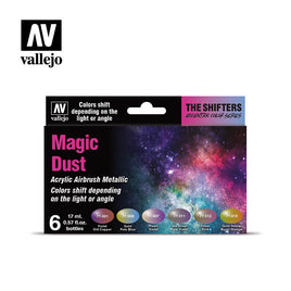 Vallejo 77.090 Magic Dust Colorshift Metallic Paint Set 6 Colors