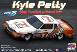 Salvinos Kyle Petty #7 1983 7-Eleven Pontiac Grand Prix Plastic Model Kit Race Car Model Kit Salvino JR Models 