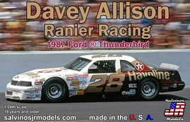 Salvinos 1/24 Ranier Racing Davey Allison #28 Havoline 1987 Ford Thunderbird Race Car Race Car Model Kit Salvino JR Models 