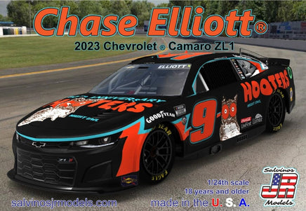 Salvinos 2023 Chevy Camaro ZL1 Chase Elliott #9 Hooters 1:24 Plastic Model Kit Race Car Model Kit Salvino JR Models 