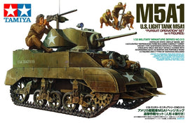 Tamiya 1/35 US Light Tank M5A1 w/4 Figures Military Model Kit #35313