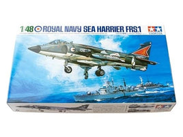 Tamiya 1/48 British Navy Sea Harrier FRS.1 VTOL Aircraft Model Kit #61026