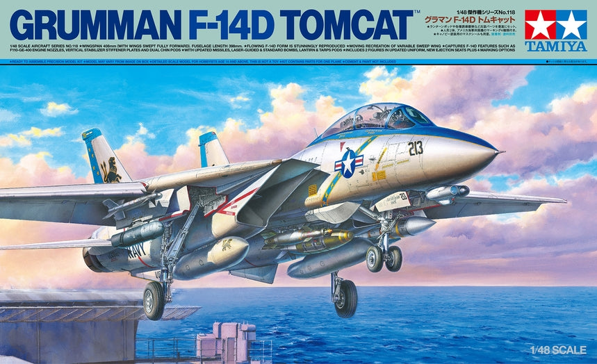 Tamiya GRUMMAN F-14D TOMCAT 1:48 61118 Plastic Model Kit