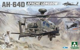 Takom AH64D Apache Longbow Attack Helicopter 1:35 2601 Plastic Model Kit Helicopter Model Kits Takom 