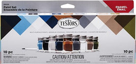 Testors Military Flat Enamel Paint Set (8 Colors & Thinner) 281230