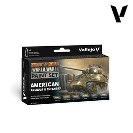 Vallejo WWII American Armour & Infantry Paint Set #70203
