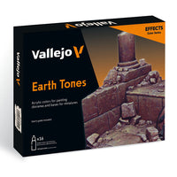 Vallejo Earth Tones paint set packaging with a pyramid image on a white background