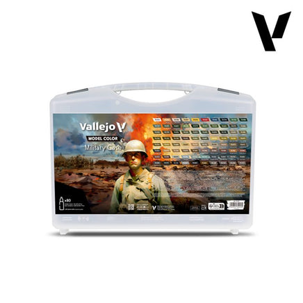 Vallejo Model Color Military Paint Set packaging on a white background