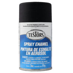 Testors 1249 Flat Black Spray Enamel 3 oz Can Paint Paint Testors 