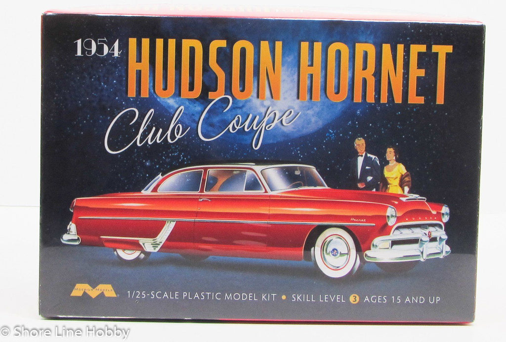 1954 Hudson Hornet Club Coupe Moebius 1213 1/25 New Car Model Kit - Shore Line Hobby