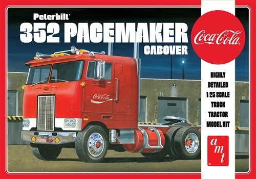 Peterbilt 352 Pacemaker Cabover Coca-Cola AMT 1090 1/25 Plastic Model Truck Kit - Shore Line Hobby