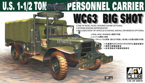 AFV Club AF35S18 1:35 WC63 Big Shot 1.5-Ton Personnel Carrier Plastic Model Kit