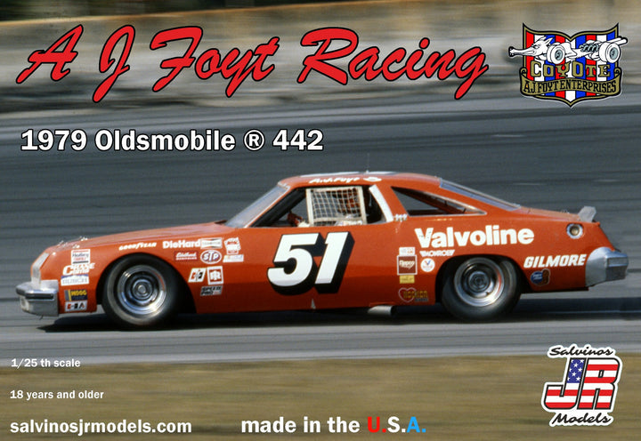 A J Foyt Racing 1979 Oldsmobile® 442 Race Car Plastic Model Kit 1:25