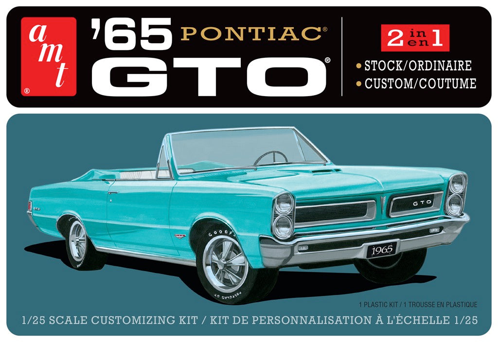 AMT 1965 Pontiac GTO Stock/Custom Plastic Model Kit 1/25 1191 - Shore Line Hobby