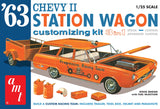 AMT 1963 Chevy II Station Wagon w/Trailer 1:25 1201 Plastic Model Kit