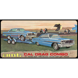 AMT Cal Drag Combo 3 Kits Tow Car Funny Car and Trailer Model Kit 1:25 1223 Race Car Model Kit AMT 
