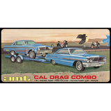 AMT Cal Drag Combo 3 Kits Tow Car Funny Car and Trailer Model Kit 1:25 1223