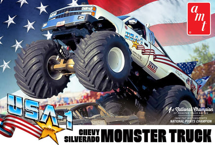 AMT 1988 Chevy Silverado Monster Truck USA-1 1/25th 1252 Plastic Model Kit Truck Model Kit AMT 